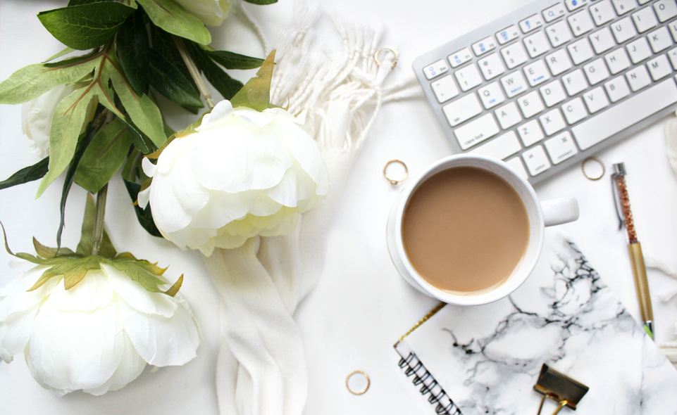 Coffee on the Work Desk